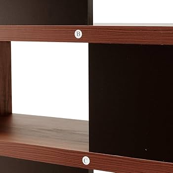 白井産業　S字型本棚　本棚 ダークブラウン SEP-1690ARDK Amazon｜白井産業 おしゃれさを際立たせるS字型のデザイン 厚み